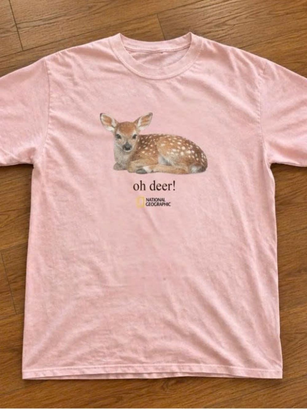 National Geographic Light Pink 'Oh Deer!' Graphic Tee